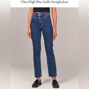 Abercrombie & Fitch Ankle straight Ultra High-Rise waist crop Jeans size 26 / 2
